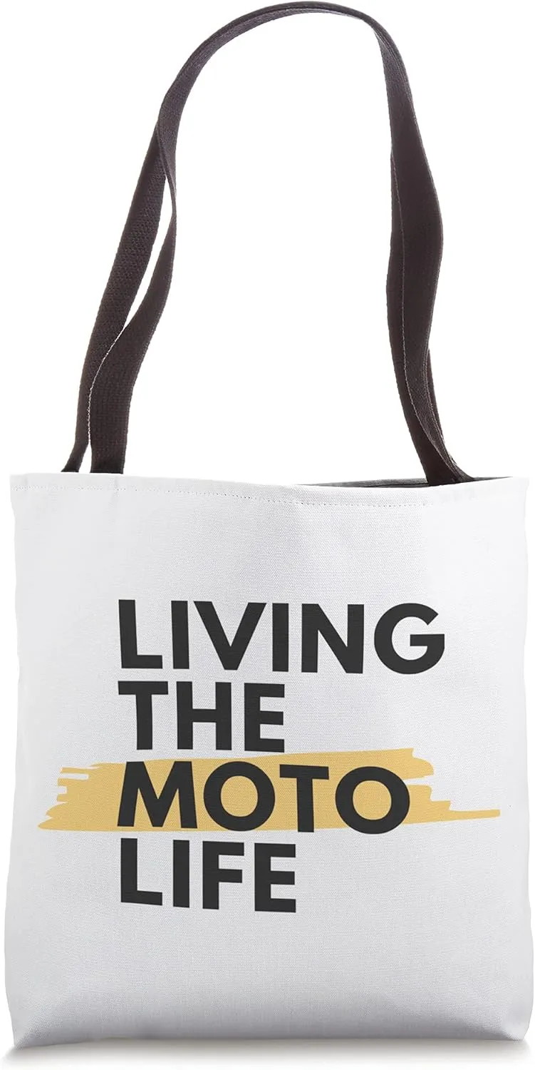 Living the Moto Life Racing Dirt Track Braap Race Gear Tote Bag