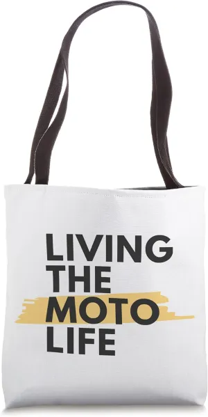 Living the Moto Life Racing Dirt Track Braap Race Gear Tote Bag