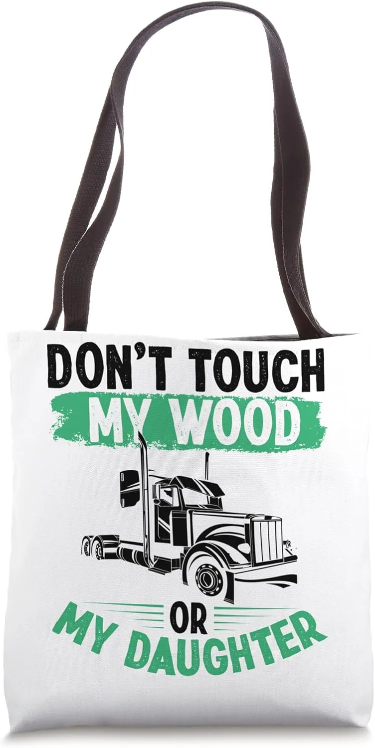 Log Truck Driver Gear for Men Truck Lover Log Trucker Tote Bag