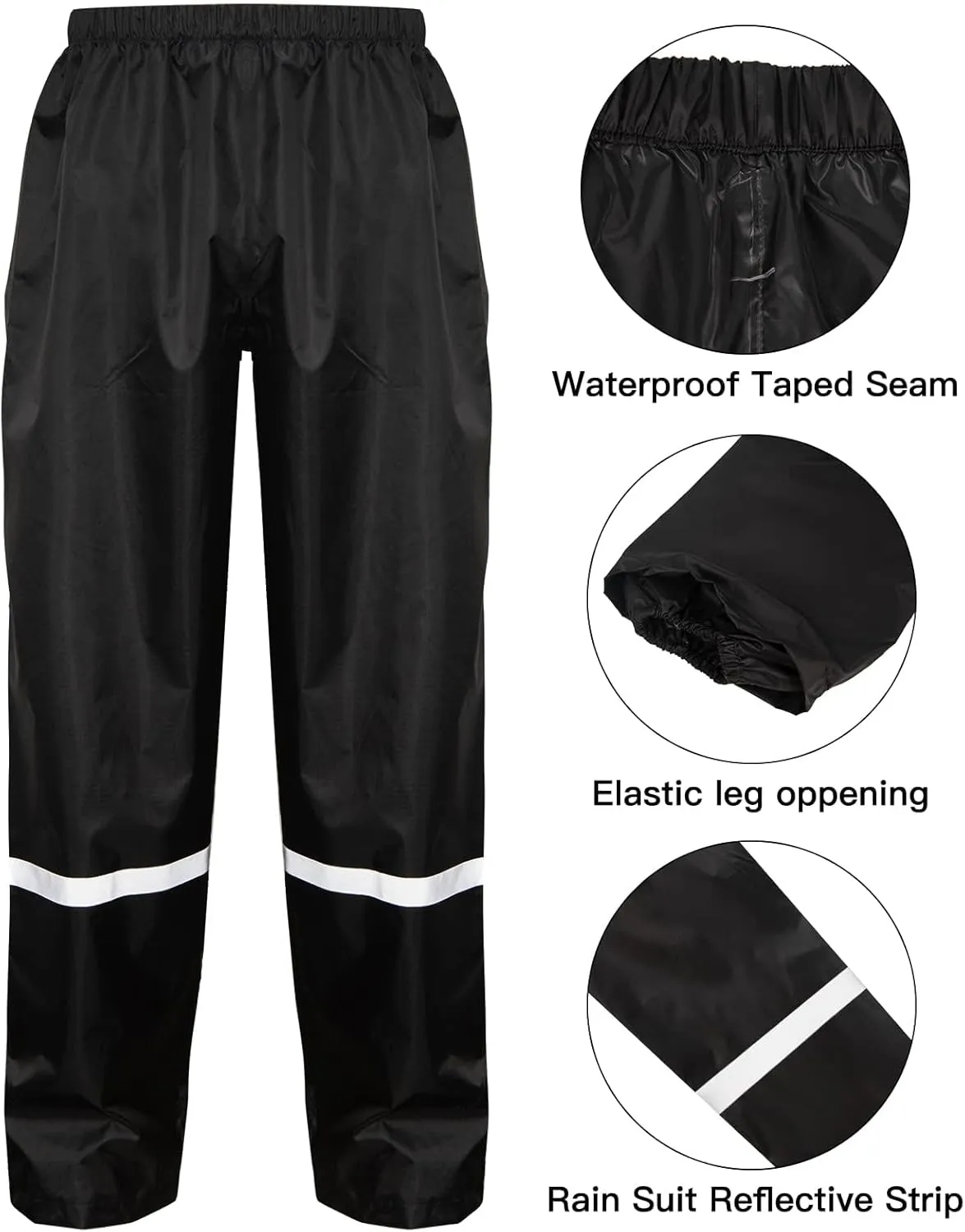 LOOGU Men's Rain Suit - Rain Gear for Men Waterproof, Lightweight Rain Coat, Breathable Mens Rain Jackets Hood and Pants