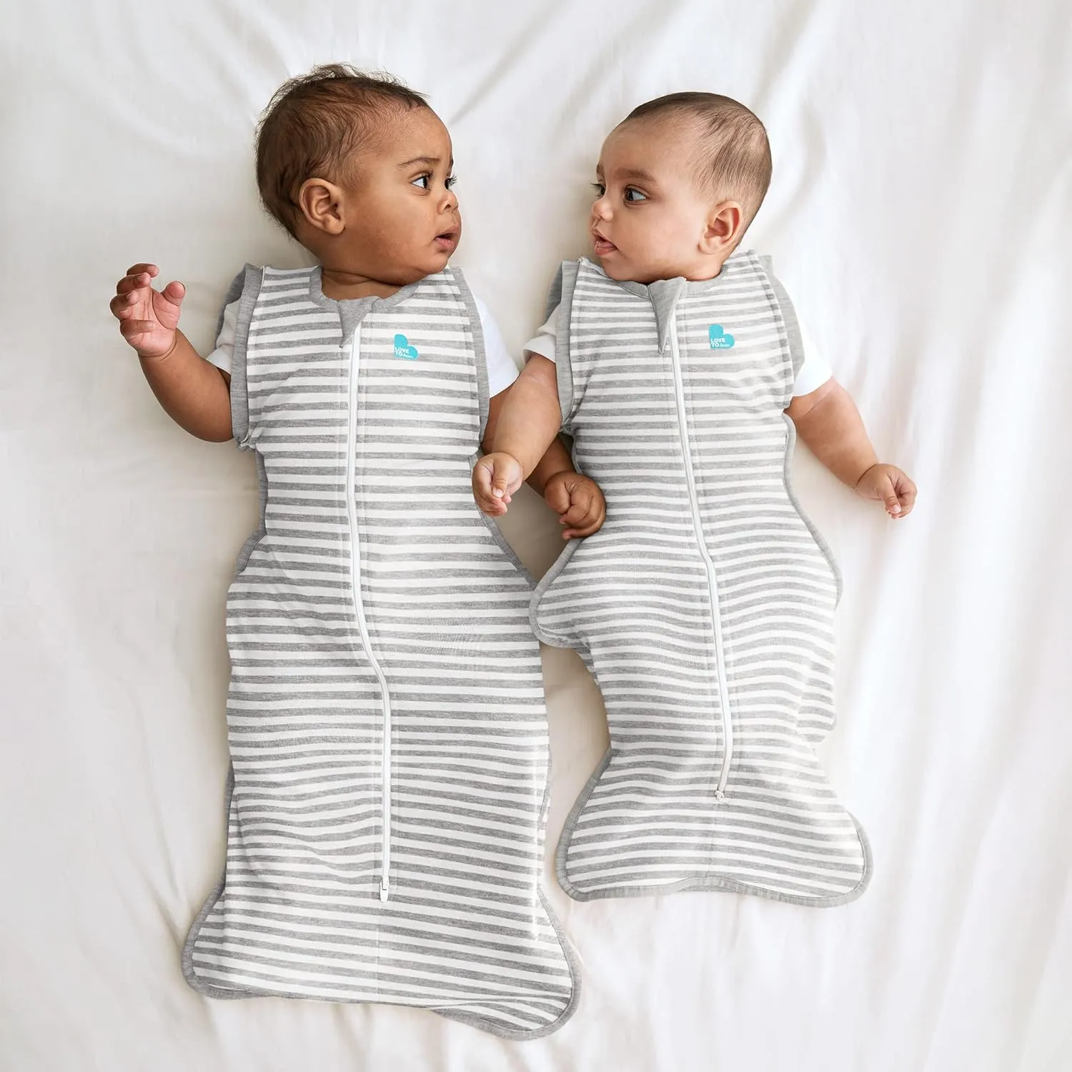 Love to Dream Swaddle UP Transition Bag, Patented Zip-Off Wings, Gently Help Baby Safely Transition from Being Swaddled to arms Free Before Rolling Over, Gray, Large, 19-24 lbs