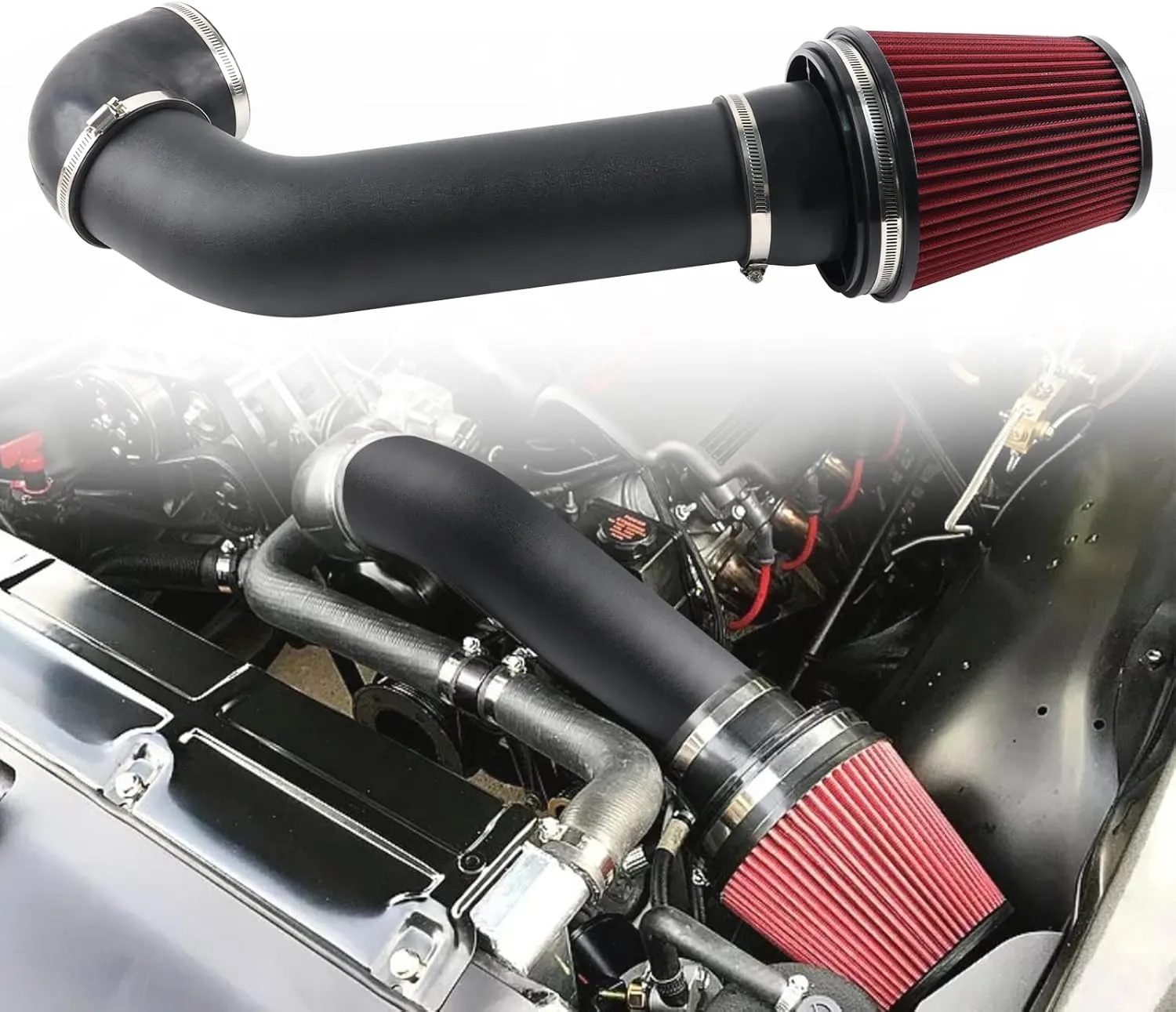 LS Swap Cold Air Intake kit Compatible with LS1 LS2 LSX Restomod Camaro Chevelle GTO Monte Carlo Caprice