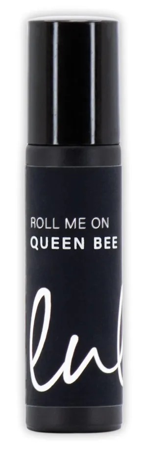 Lulu Candles | Roll Me On | Queen Bee - Amber, Rose & Sheer Musk | Pheromone Infused | Eau de Parfum | Travel Size, Vegan - Roller Ball Perfume - 10 ML