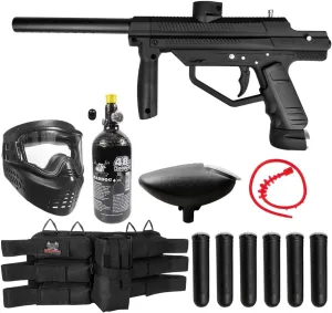 Maddog JT Stealth Semi-Automatic .68 Caliber Titanium Paintball Gun Starter Package