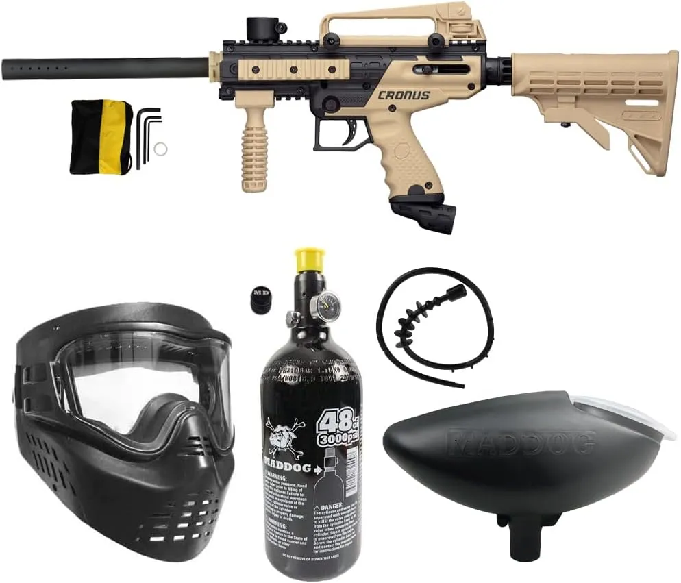 Maddog Tippmann Cronus Tactical Bronze Paintball Marker Starter Package