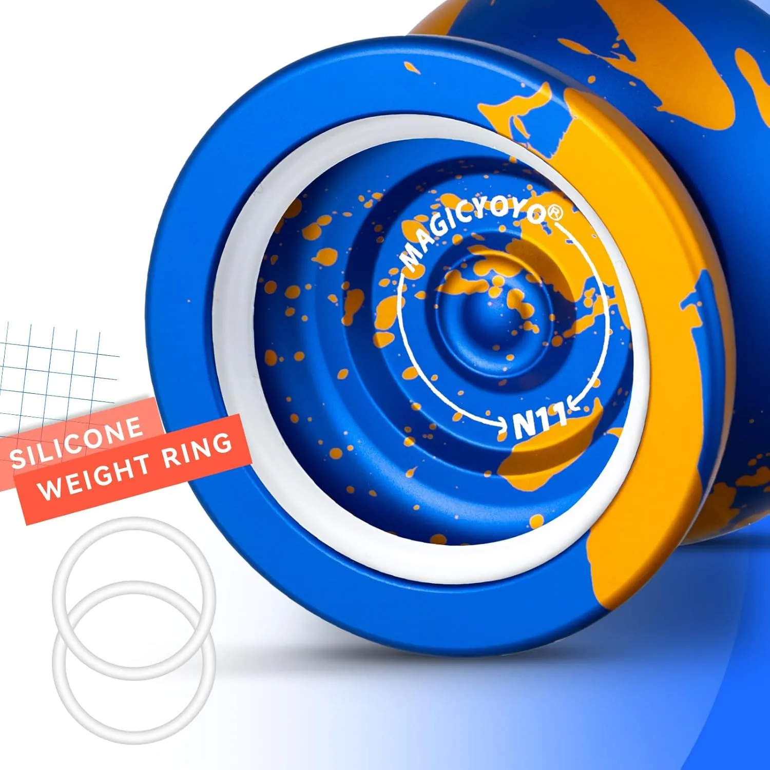 ‌MAGICYOYO Pro Yoyo 2 Pack (N11 & K2)‌ - Convertible Responsive/Unresponsive Design for Kids & Adults, Professional Plastic/Metal Trick Yo-Yo with 12 Yo yo Strings   Case   Bearing Kit