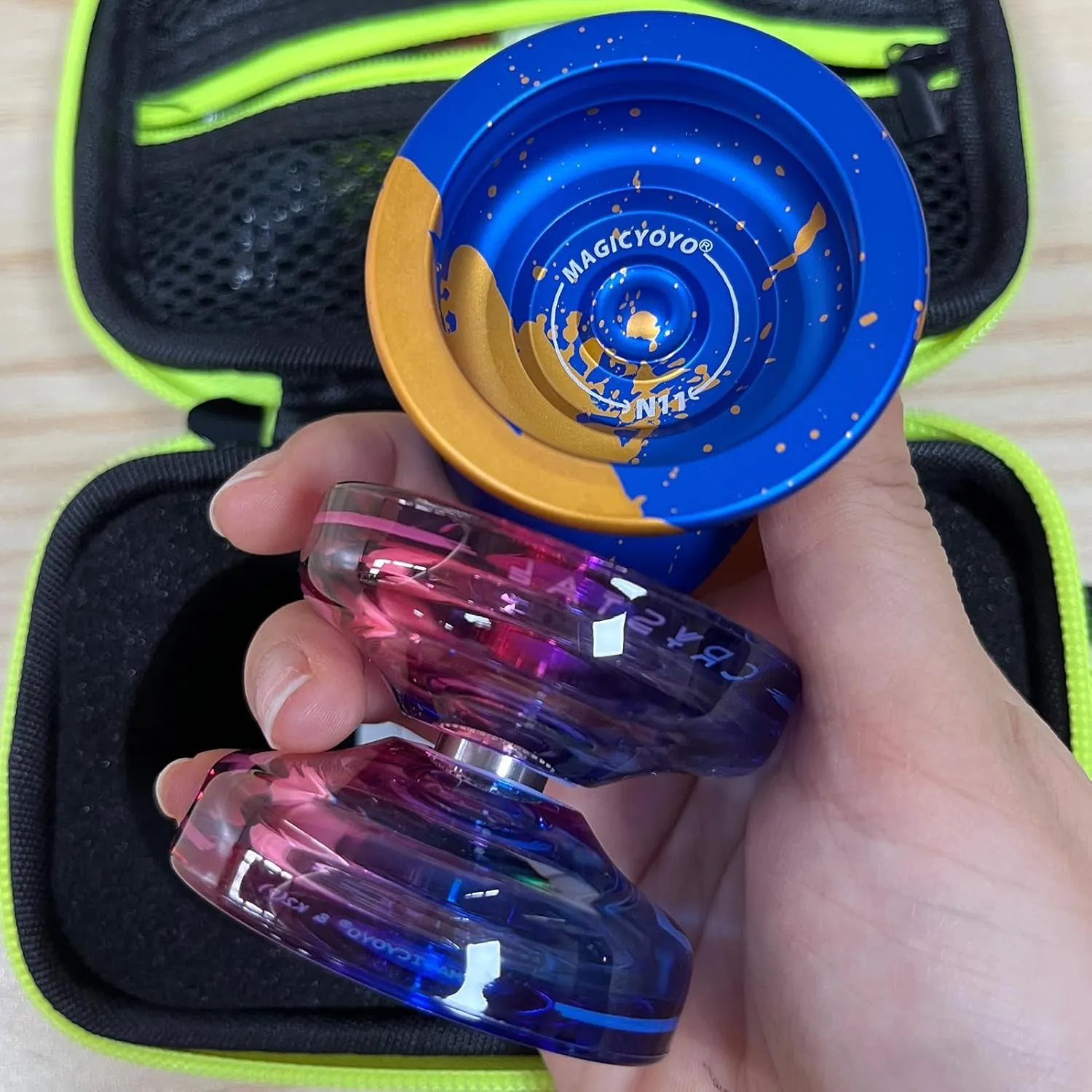 ‌MAGICYOYO Pro Yoyo 2 Pack (N11 & K2)‌ - Convertible Responsive/Unresponsive Design for Kids & Adults, Professional Plastic/Metal Trick Yo-Yo with 12 Yo yo Strings   Case   Bearing Kit