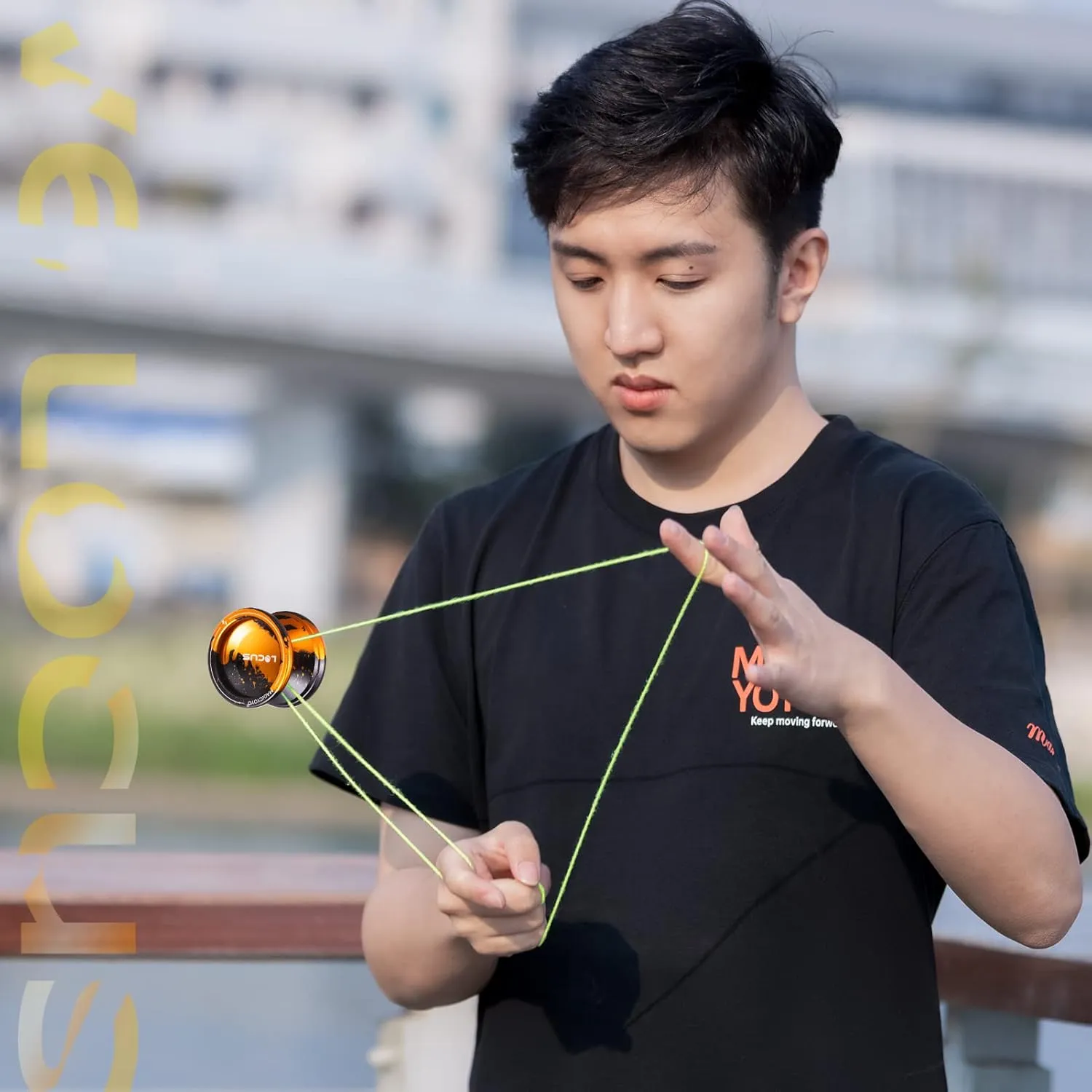 MAGICYOYO V6 Locus Yoyo for Kids 8-12 - Dual-Mode Responsive/Unresponsive for Adults | Pro Tricks Yo-yo with 12 Strings | Includes Bearing Remover Kit   Carry Bag (Premium Black/Gold)