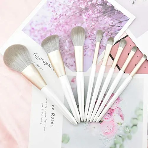 Makeup Brush Set, 8 Professional Premium Synthetic Cosmetic Brushes for Contour Blending Powder Highlight Concealers Eye Shadows Eyebrow Kit (Size : F)