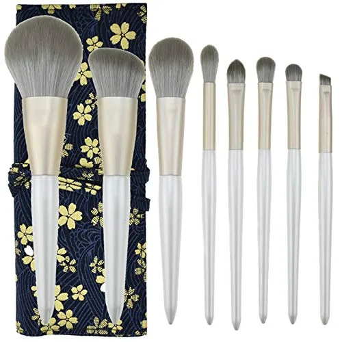 Makeup Brush Set, 8 Professional Premium Synthetic Cosmetic Brushes for Contour Blending Powder Highlight Concealers Eye Shadows Eyebrow Kit (Size : F)
