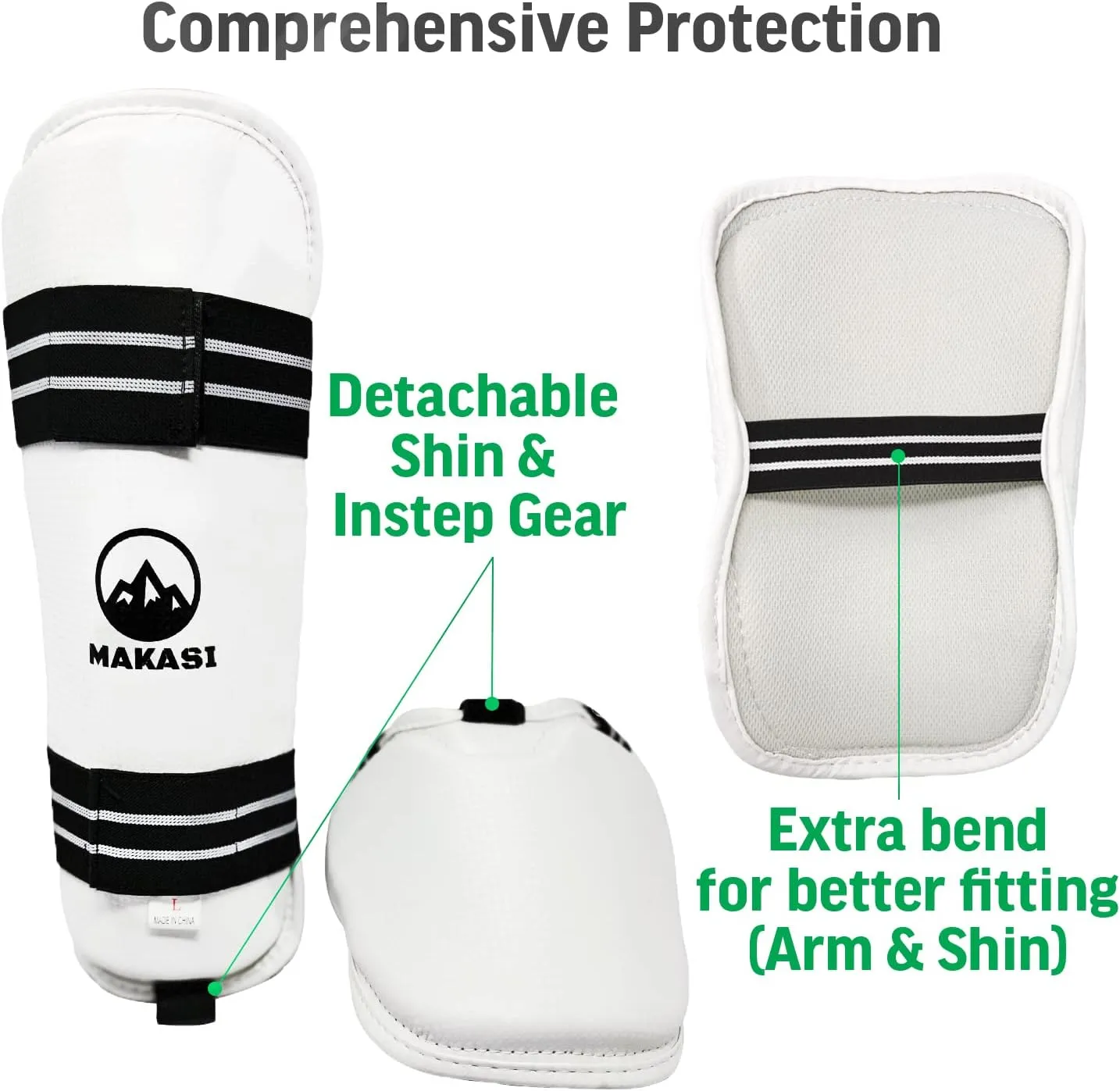 Martial Arts Taekwondo Sparring Gear Equipment Set Headgear Shin Instep Arm Chest Mouthguard Bag