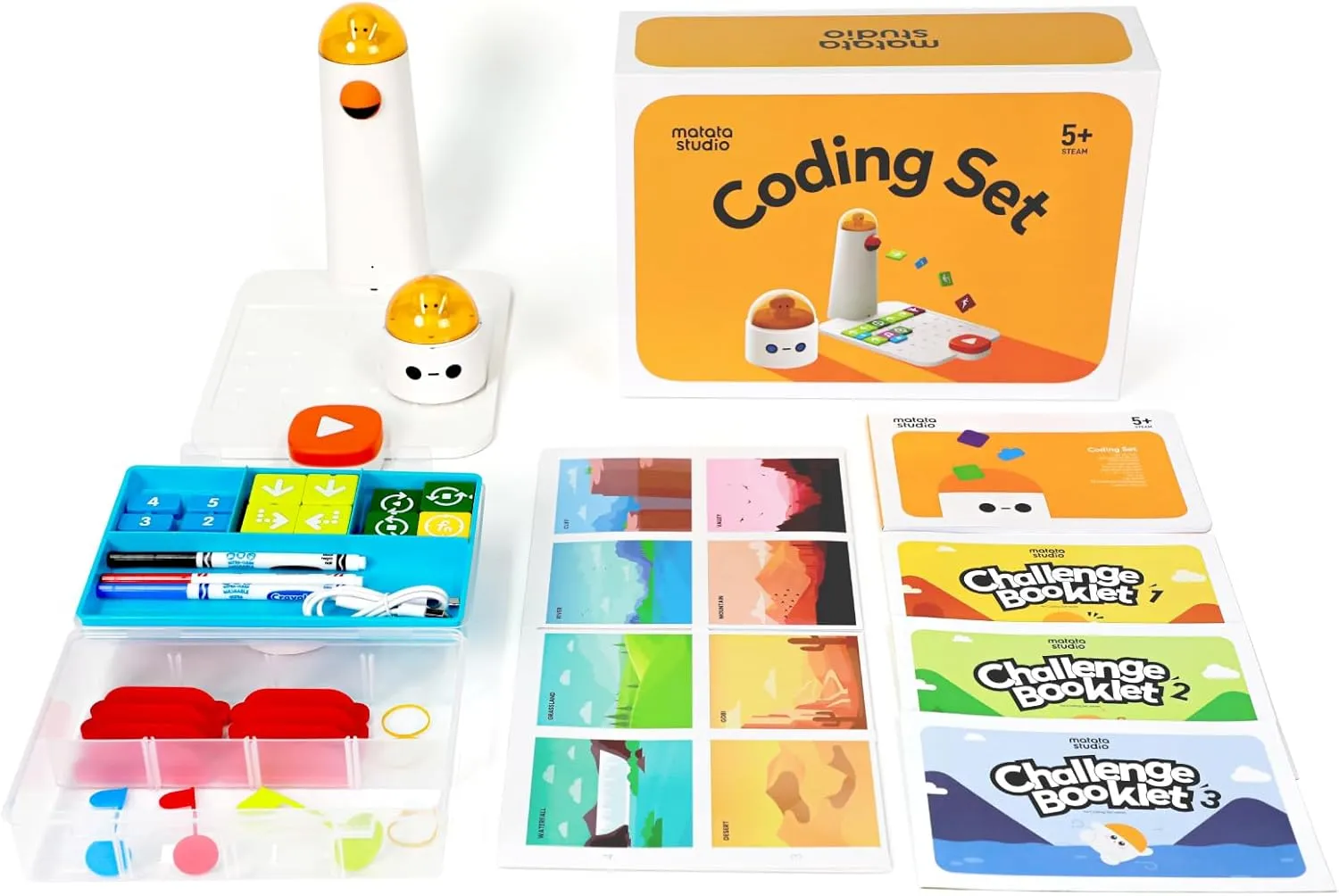 Matatalab Coding Robot Set for Kids Ages 4 , STEM Educational Toy, Early Programming for Kids, Learn to Code Robot for Homeschool & Classroom Ages 4-10