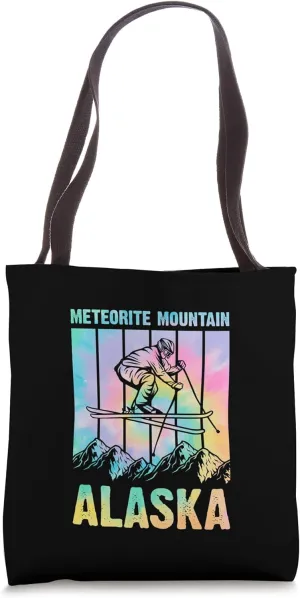 Matching Retro Mountain Skiing Meteorite Mountain Alaska Tote Bag