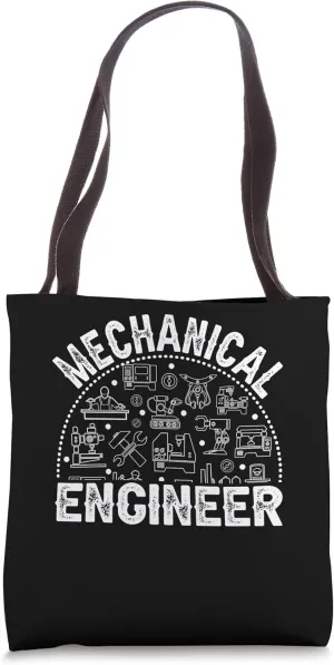 Mechanical Engineer Gear Icons Arch Tote Bag