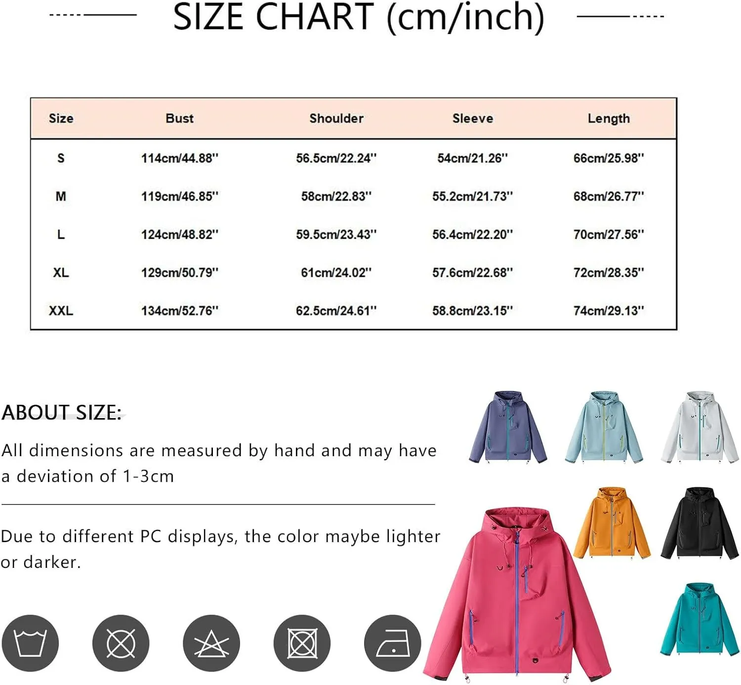Mens Rain Jackets Waterproof with Hood Plain Coat Breathable Big and Tall Light Outdoor Raincoats