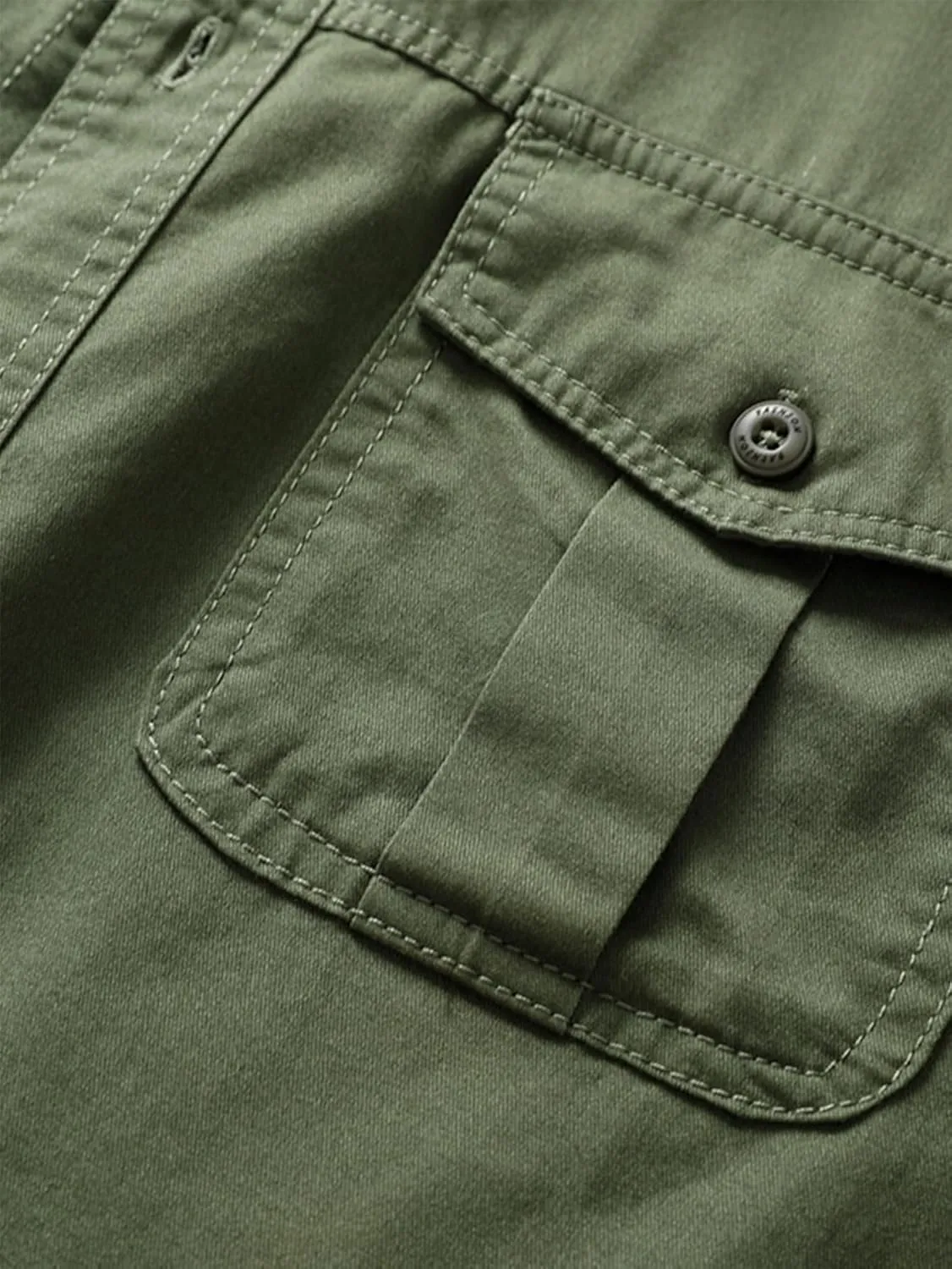 Men's Roll-Up Sleeve Cargo Work Shirts with Pockets