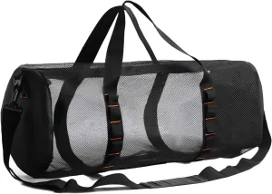 Mesh Duffle Bag for Scuba Dive or Snorkel, 22.8 x 10.6 x 10.6 Inches Portable Snorkeling Equipment Carry Bag with Adjustable Shoulder Strap