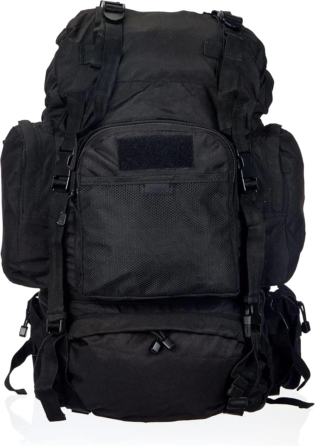 MIL-TEC 55L Tactical Commando Military Army Rucksack Hiking Pack in Black, Olive and Flecktarn Camo (Internal Frame)