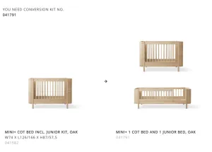 Mini  sibling kit (additional parts to Mini  cot bed incl. junior kit, Oak