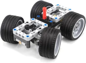 MOC Basic Car Chassis Differentials Support Add Motor Shock Absorbing Suspension Redesign for Building Blocks Sports Car Modifications