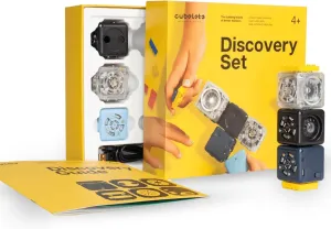 Modular Robotics Robot Blocks with 5 Robot Cubes - Discovery Set for Home Robotics Kit - STEM Kits for Teens & Kids Aged 4  - Science Engineering Kits