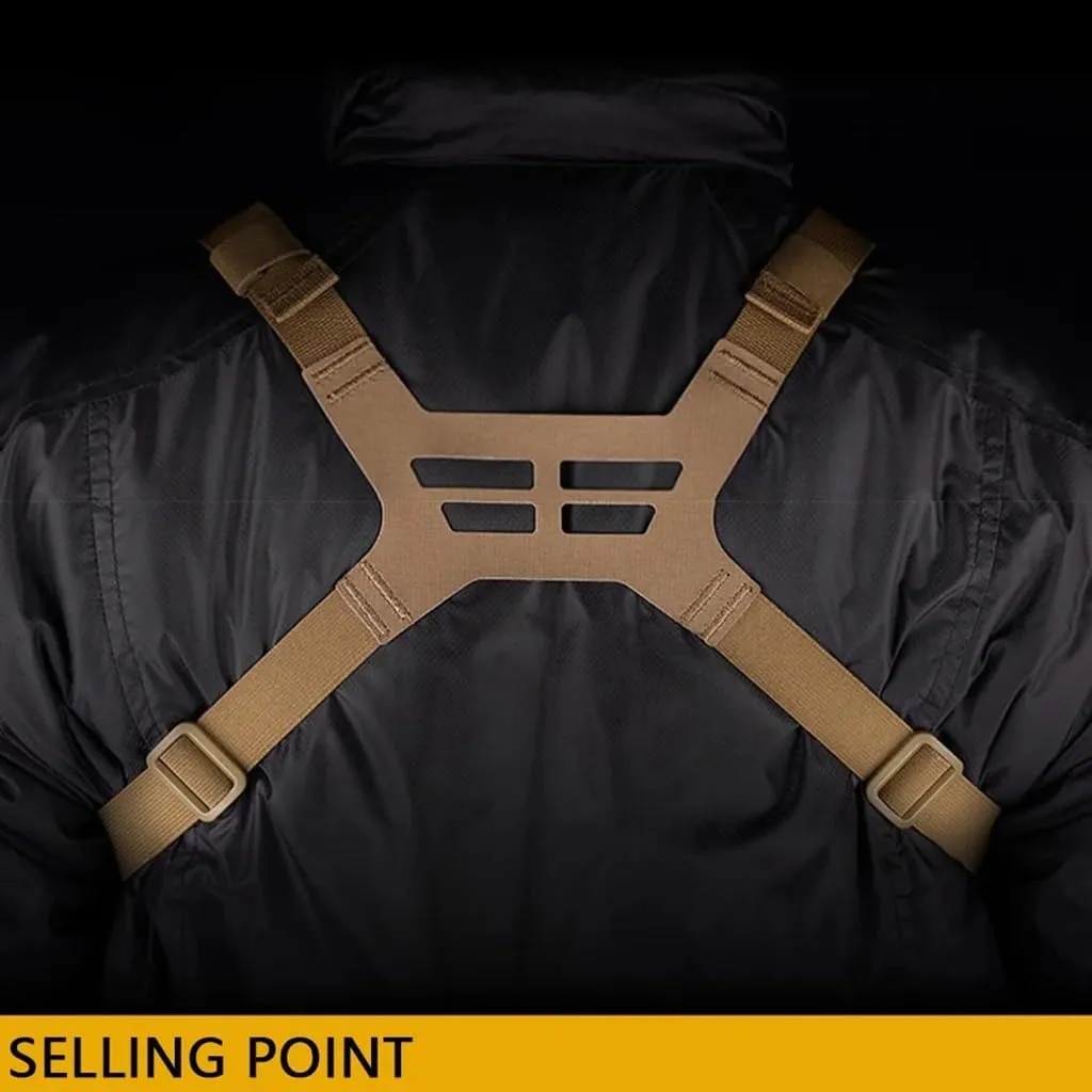MOLLE Folding Navigation Mobile Phone Navigation Bracket Fixing Strap Chest Fixed Phone Clip Holder Outdoor Running Hiking for Tactical Map Board Airsoft Gear