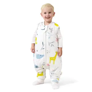 Mosebears Baby Sleep Sack with Feet，Baby Winter Sleep Sack for Toddler Thicken 2.5 TOG (6-18 Months, Baby height 28-34 inches)