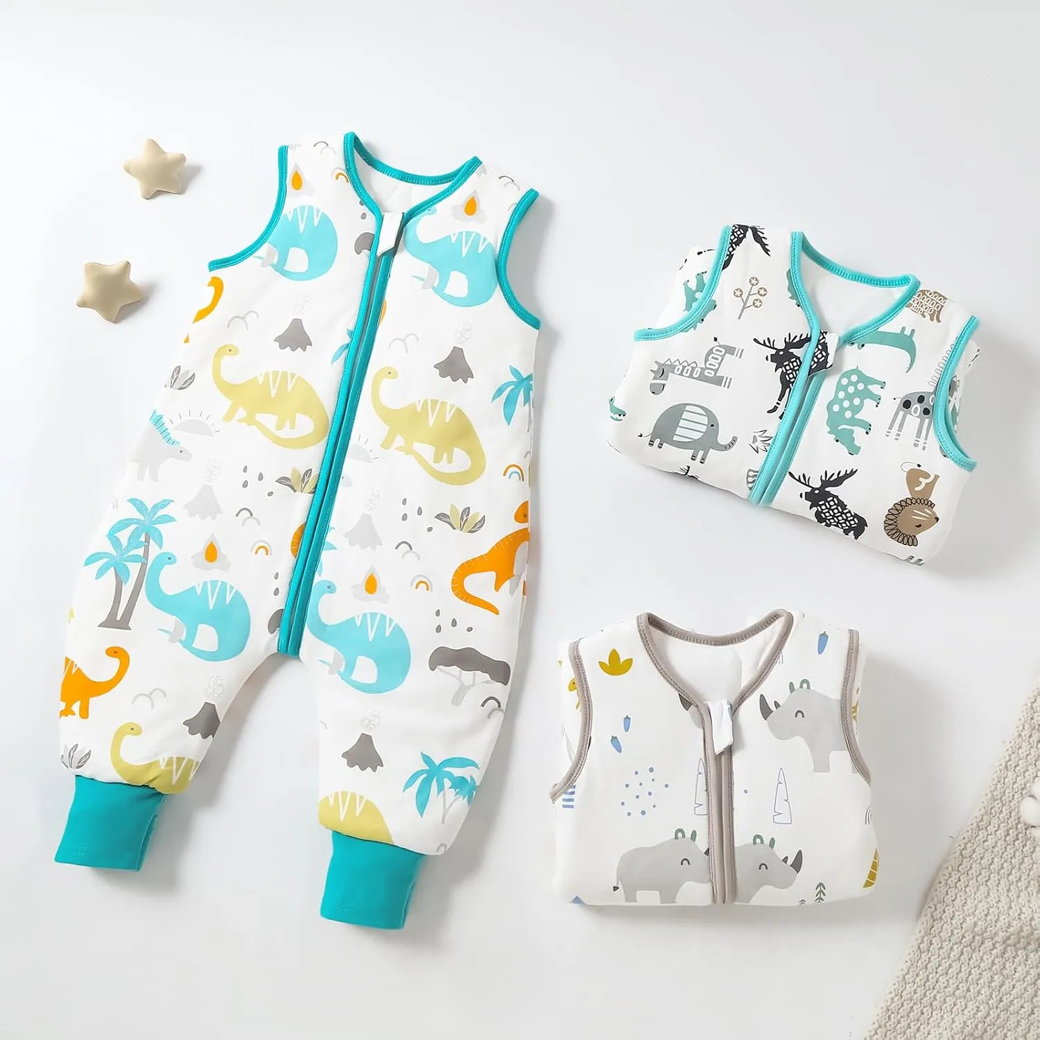 Mosebears Baby Sleep Sack with Feet，Baby Winter Sleep Sack for Toddler Thicken 2.5 TOG (6-18 Months, Baby height 28-34 inches)