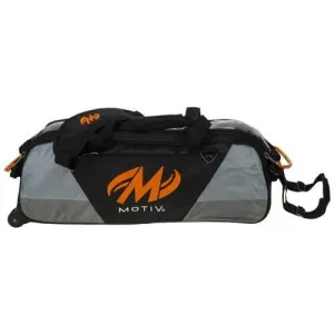 Motiv Ballistix 3 Ball Tote Black/Orange Bowling Bag