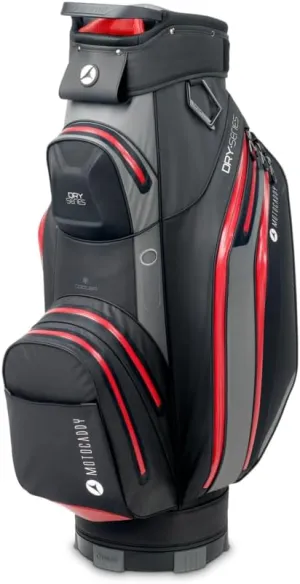 Motocaddy Waterproof Golf Cart Bag - Dry-Series - 14 Full-Length Dividers, 9 Pockets, 2 Valuables Pockets, & Insulated Food and Beverage Pocket, Ultra-Lightweight (2024)