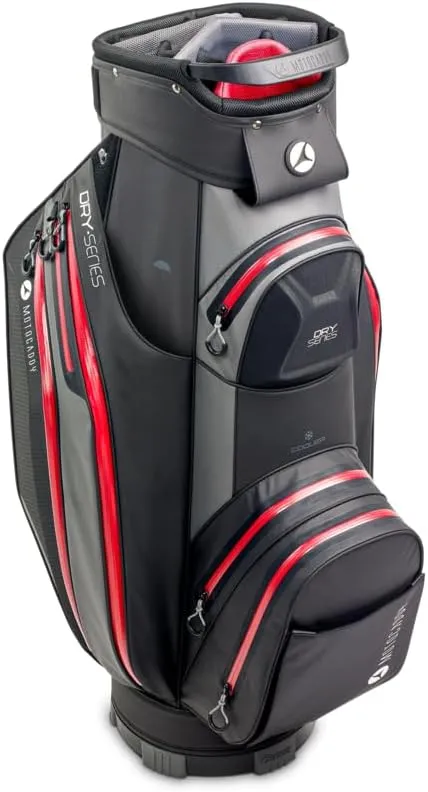 Motocaddy Waterproof Golf Cart Bag - Dry-Series - 14 Full-Length Dividers, 9 Pockets, 2 Valuables Pockets, & Insulated Food and Beverage Pocket, Ultra-Lightweight (2024)