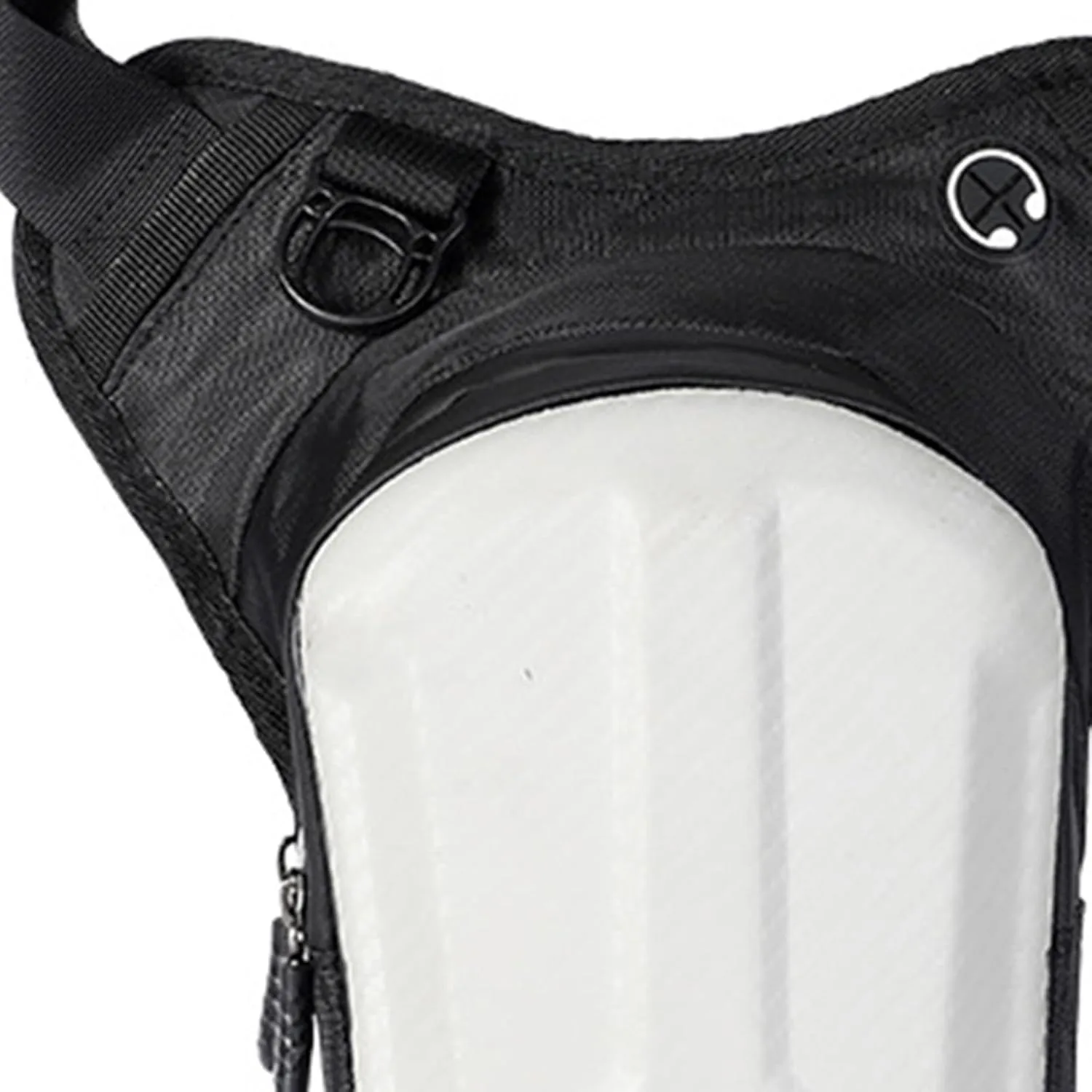 Motorcycle Drop Leg Bag Fanny Pack Lightweight Sturdy Portable Waist Pack Multifunction for Running Travel Riding Men Women, White