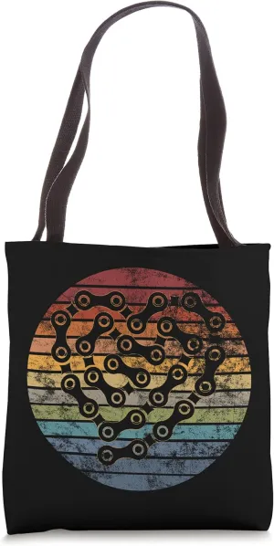 Mountain Biking Retro MTB Chaing Love Downhill Tote Bag