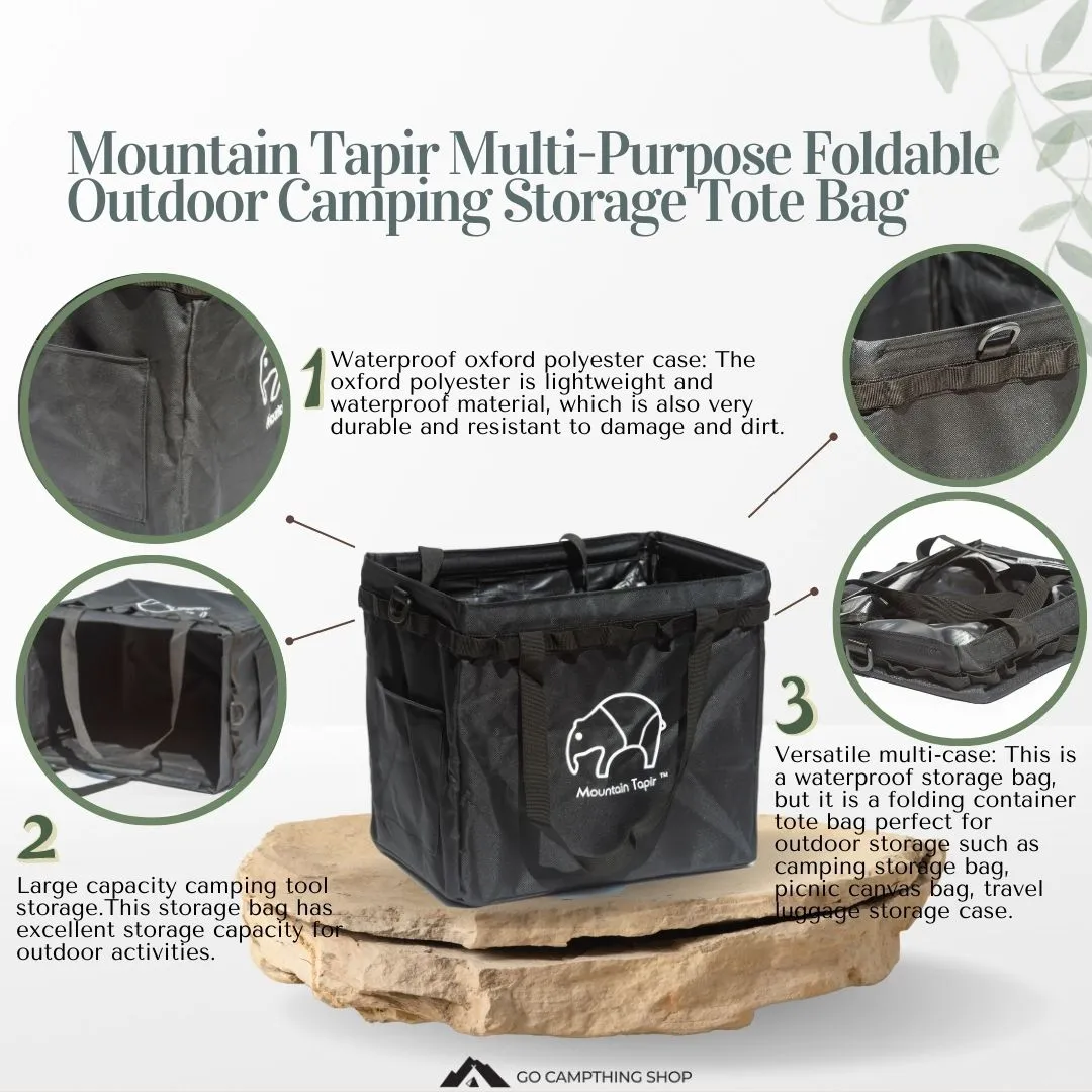 Mountain Tapir Multi-Purpose Foldable Outdoor Camping Storage Tote Bag