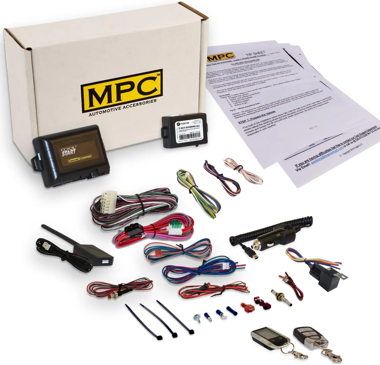 MPC Complete 2-Way LCD Remote Start Kit with Keyless Entry and Data Module Compatible with Ford F-450 2008-2010