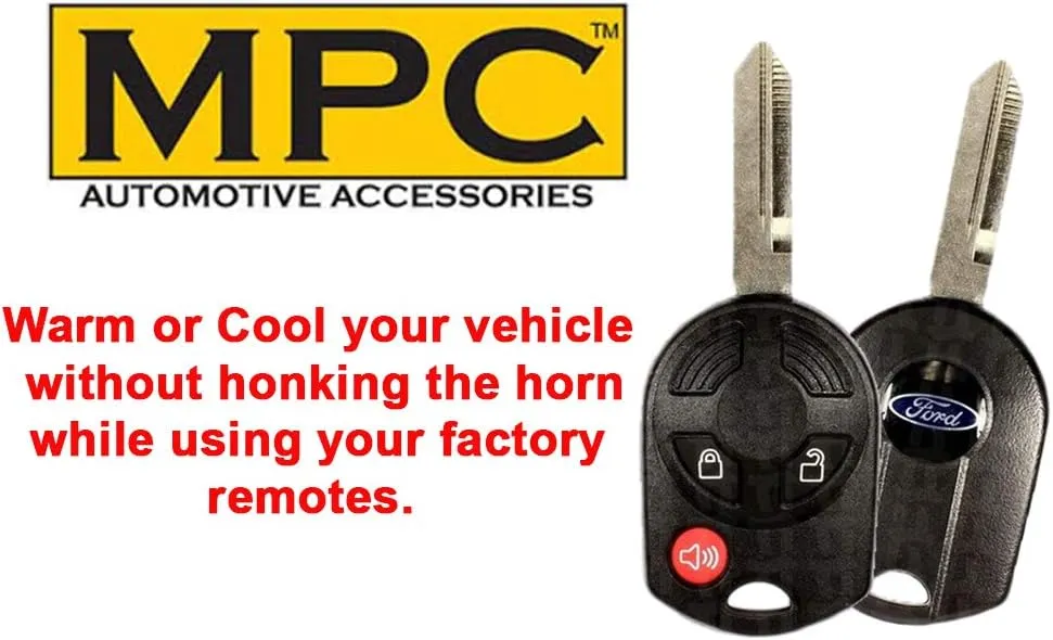 MPC Factory Remote Activated Remote Start Kit Compatible with 2015-2017 Ford Expedition -Plug & Play -Firmware Preloaded