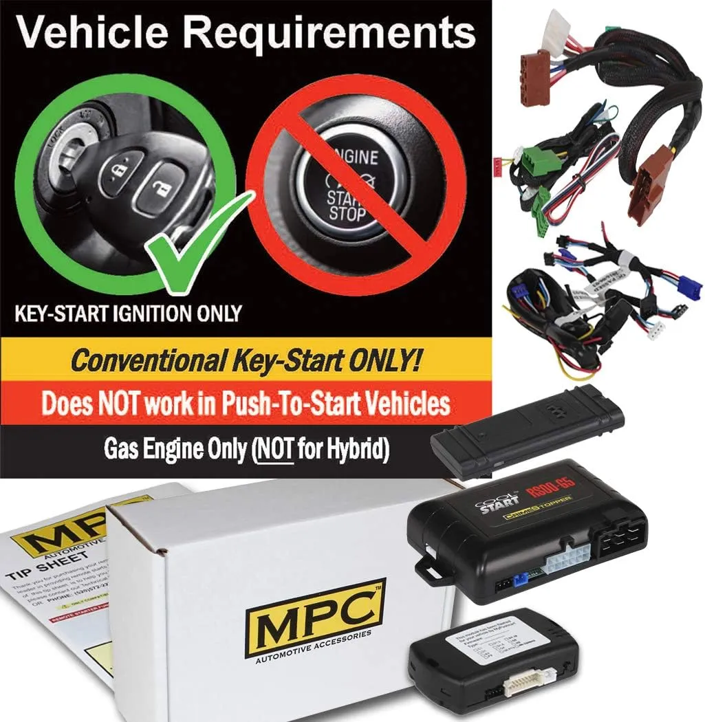 MPC Smartphone or Factory Remote Activated Remote Start Kit Compatible with 2007-2013 Acura MDX - Plug-n-Play - Firmware Preloaded