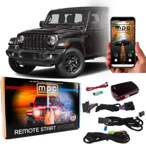 MPC Smartphone or OEM Remote Activated Start Compatible with 2018-2025 Jeep Wrangler - Push-to-Start - w/T-Harness and FlashLink Updater
