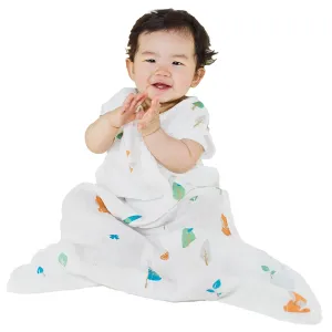 Muslin Cotton Toddler Sleeping Sack Bag, 0.5 Tog baby Lightweight Wearable Blanket for boy and girl (XL, Forest)