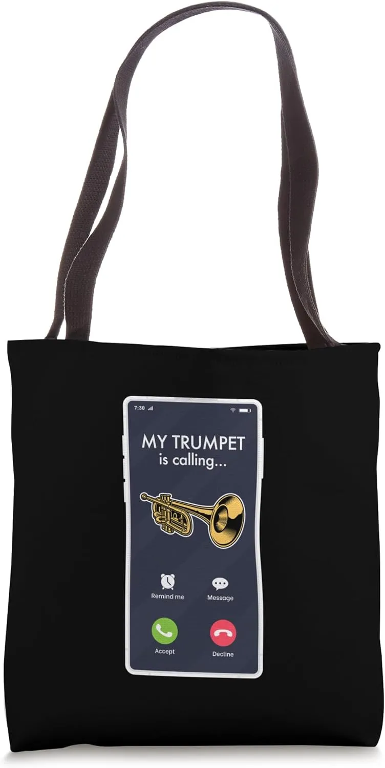 My Trumpet Is Calling Accept Or Decline Aesthetic Tote Bag