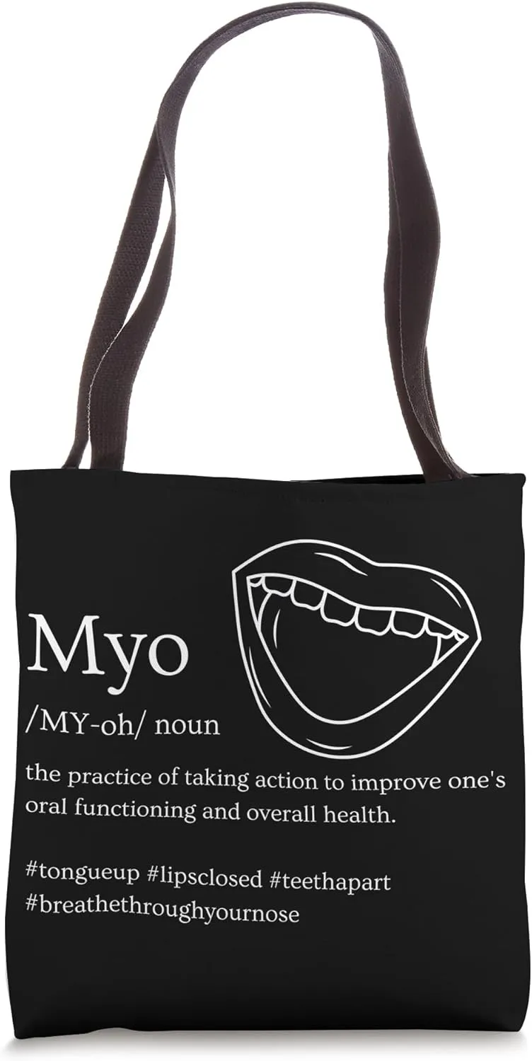 Myo Definition Tongue Up, Lips Closed, Teeth Apart Tote Bag