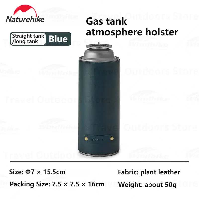 Naturehike Butane Tank Leather Cover Portable Lightweight 5 Styles Retro Gas Can Protective Cover Premium Texture Air Canister for Cassette Stove Bottle Wrap