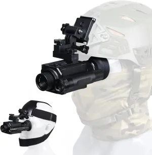 Night Vision Goggles Head or Helmet Mounted Monocular - 1080P HD Photo and Video Recording with 5X Digital Zoom & Adjustable Infrared 940nm IR, Night Vision 300M for Hunting, Camping, Surveillance