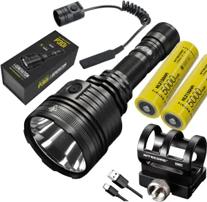 Nitecore P30i i-Generation High Output Searchlight - 2000 Lumen, 1000 Meter, with Eco-Sensa TypeC USB Cable & RSW2i Remote Pressure Switch (  GM02 Mount   NL2150HPi)