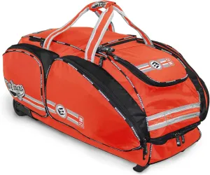No Errors NO E2 Wheeled Catchers Gear Bag - Large Baseball and Softball Bag for Catcher’s Equipment with Fatboy Wheels