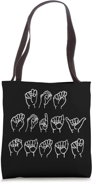 Not Today Satan Funny Trendy Deaf Humor ASL Sign Language Tote Bag