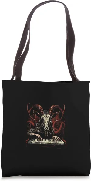 Occult Synthesizer Baphomet Synth Satan Keyboard Analog Gear Tote Bag