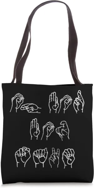 Oh For Fox Sake Funny Trendy Deaf Humor ASL Sign Language Tote Bag
