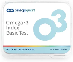 Omega-3 Index Basic - The Original Omega-3 Blood Test Kit with one Drop of Blood Home Kit, Includes Blood Collection Kit | 1 Omega-3 Test Kit