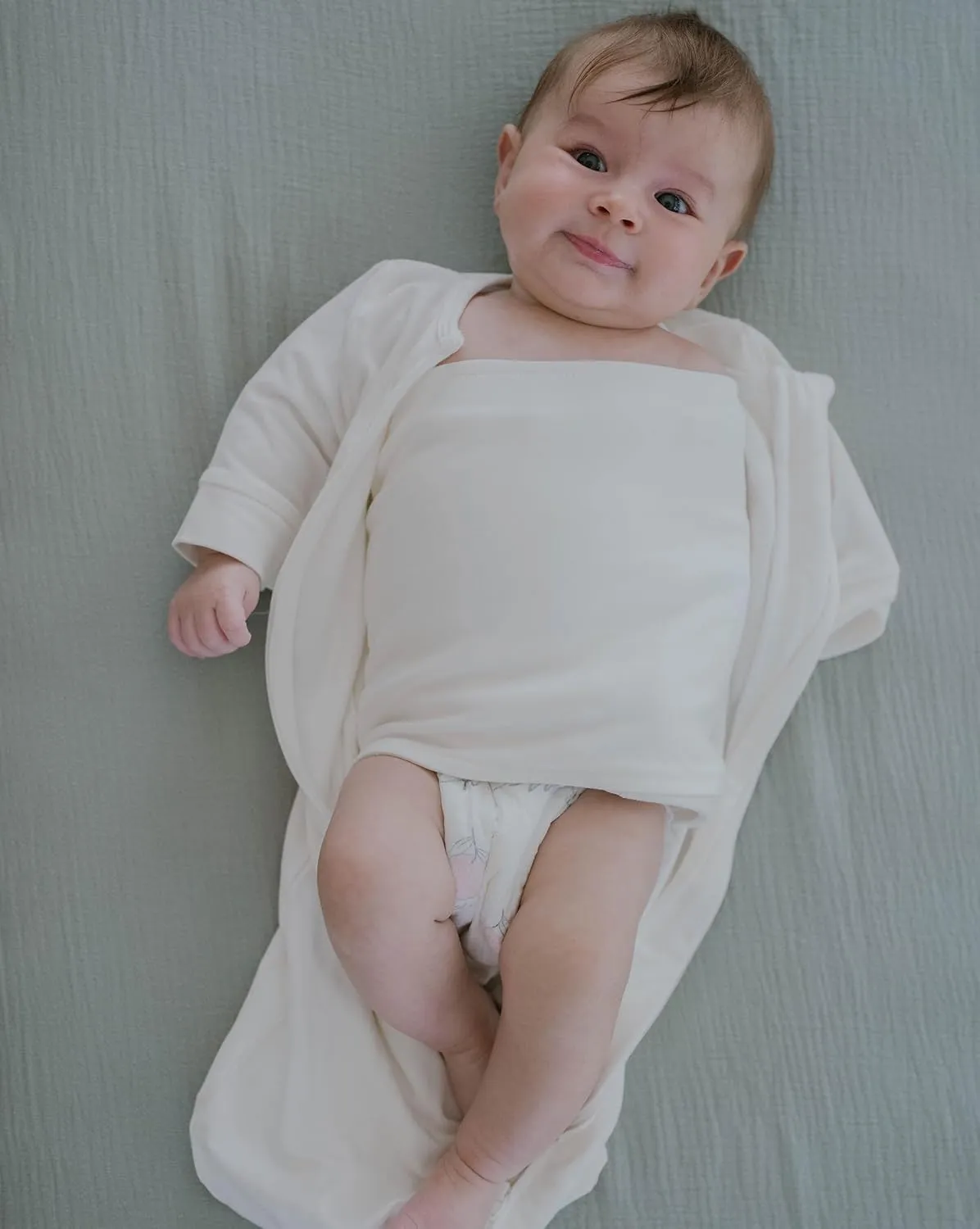 Organic Cotton Blend, All-in-One Sleep Sack Training System for Newborn Infant Baby